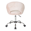 Milo Height Adjustable Home Office Chair in Micro-Fiber Blush Pink Velvet
