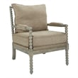 Abbot Chair in Dolphin Brown Fabric with Brushed Gray Base
