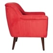 OSP Home Furnishings Dane Fabric Upholstered Accent Chair in Red/Dark Coffee