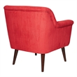 OSP Home Furnishings Dane Fabric Upholstered Accent Chair in Red/Dark Coffee