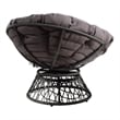 Papasan Chair with Gray cushion and Gray Resin Wicker Frame