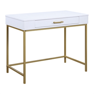 modern life desk finish with gold metal legs
