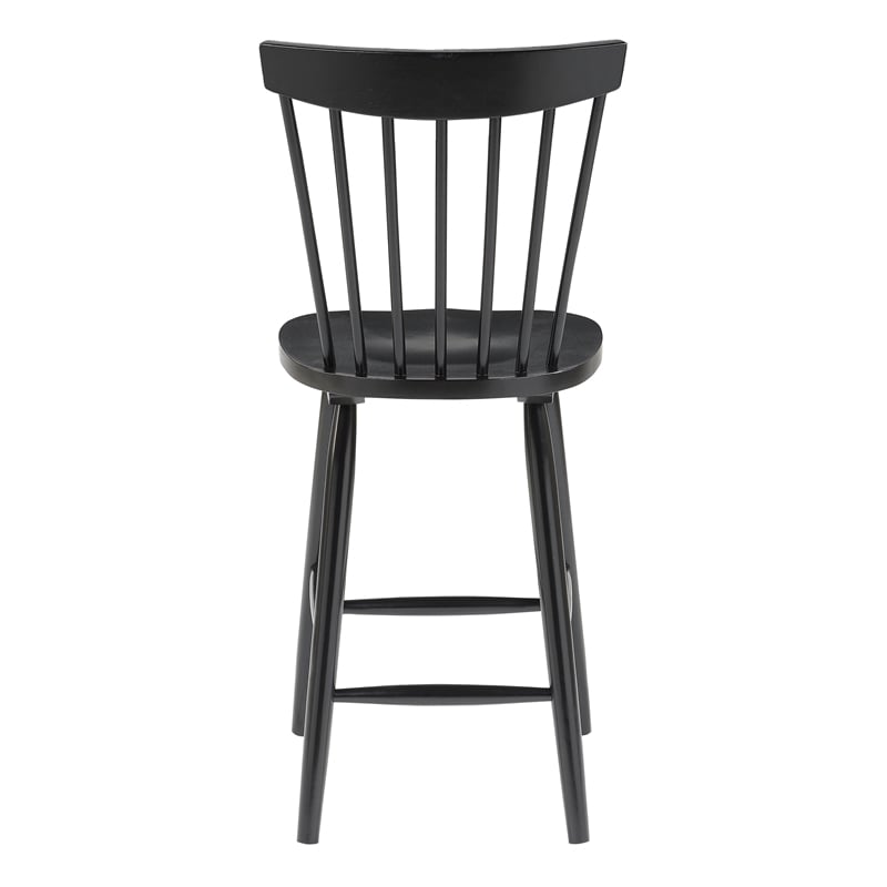 Eagle Ridge Counter Wood Stool in Black Finish