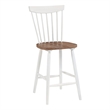 Eagle Ridge Counter Wood Stool with Toffee Finished seat and Cream Base
