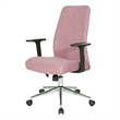 Evanston Office Chair in Orchid Light Purple Fabric with Chrome Base