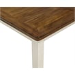 West Lake 7 pc Wood Dining Table Set Tobacco Finish Top and Cream Base