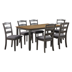 west lake 7 piece wood dining table set