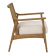 Alania Armchair in Linen Beige Fabric Coastal Wash Finish