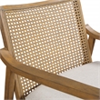 Alania Armchair in Linen Beige Fabric Coastal Wash Finish