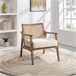 Alania Armchair in Linen Beige Fabric Coastal Wash Finish