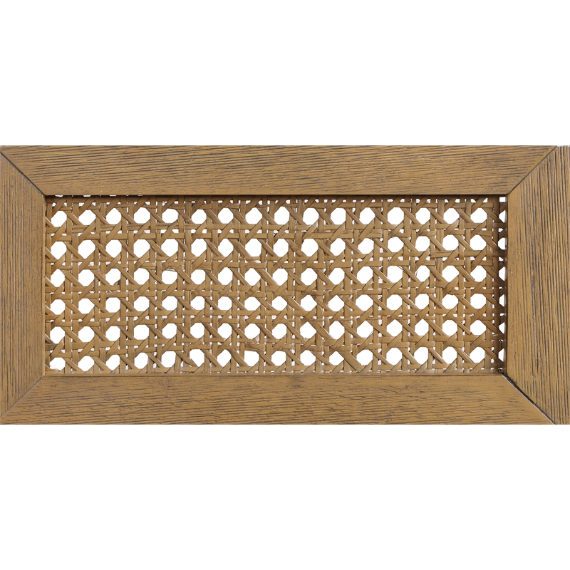 Alaina Cane Back Dining Chair 2 Pack in Linen Fabric with Coastal Wash