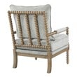 Fletcher Spindle Chair in Smoke Gray Fabric with Brush Charcoal Finish
