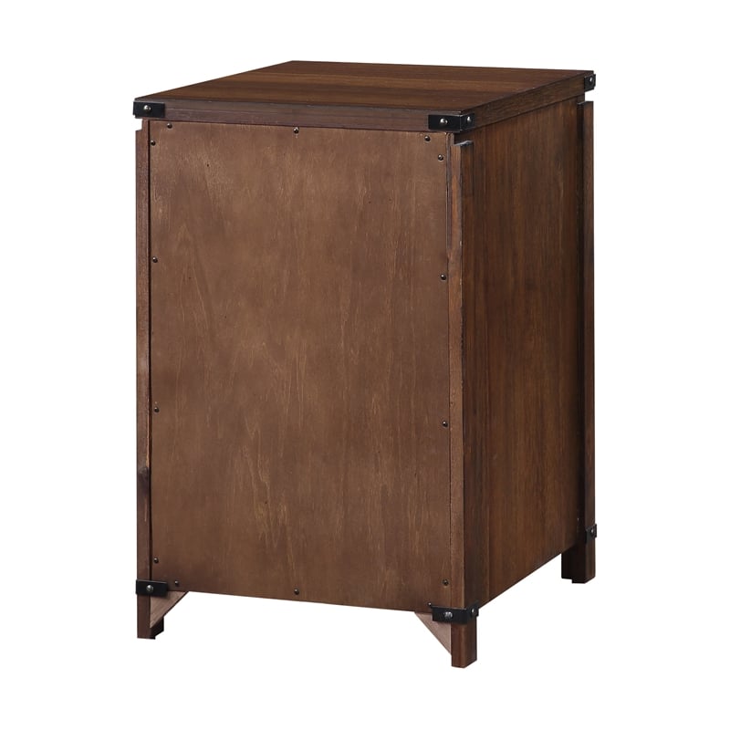 Baton Rouge 2 Drawer File Cabinet in Brushed Walnut Finish in Engineered Wood