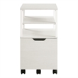 OSP Home Furnishings Contempo Mobile Cart in Campanula White with Metal Frame