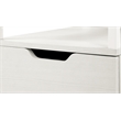 OSP Home Furnishings Contempo Mobile Cart in Campanula White with Metal Frame