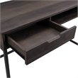 Contempo 40-Inch Desk with Drawer and Shelf in Brown Wood Grain Finish
