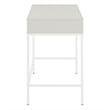 Contempo 40-Inch Desk with Drawer and Shelf in White Finish with Metal Legs