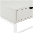 Contempo 40-Inch Desk with Drawer and Shelf in White Finish with Metal Legs