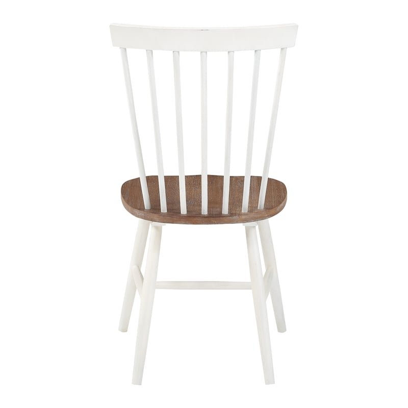 Eagle Ridge Wood Dining Chair with Toffee Brown Seat and Cream Base 2 Pack