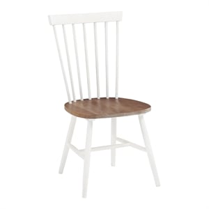 Eagle Ridge Wood Dining Chair with Toffee Brown Seat and Cream Base 2 Pack