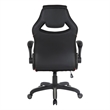 Xeno Gaming Chair in Black Faux Leather with Red Trim