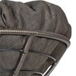 Papasan Chair with Brown Round Pillow Cushion and Brown Resin Wicker Weave
