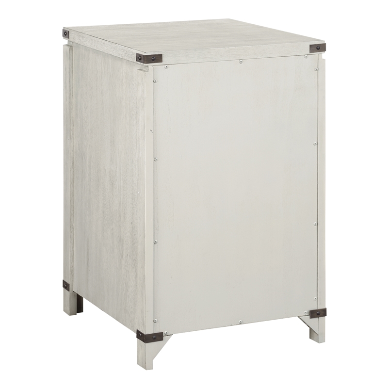 Baton Rouge 2 Drawer File Cabinet in Champagne White Oak Finish
