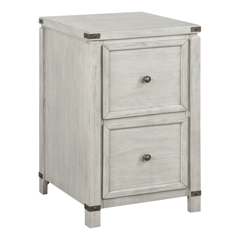 Baton Rouge 2 Drawer File Cabinet in Champagne White Oak Finish