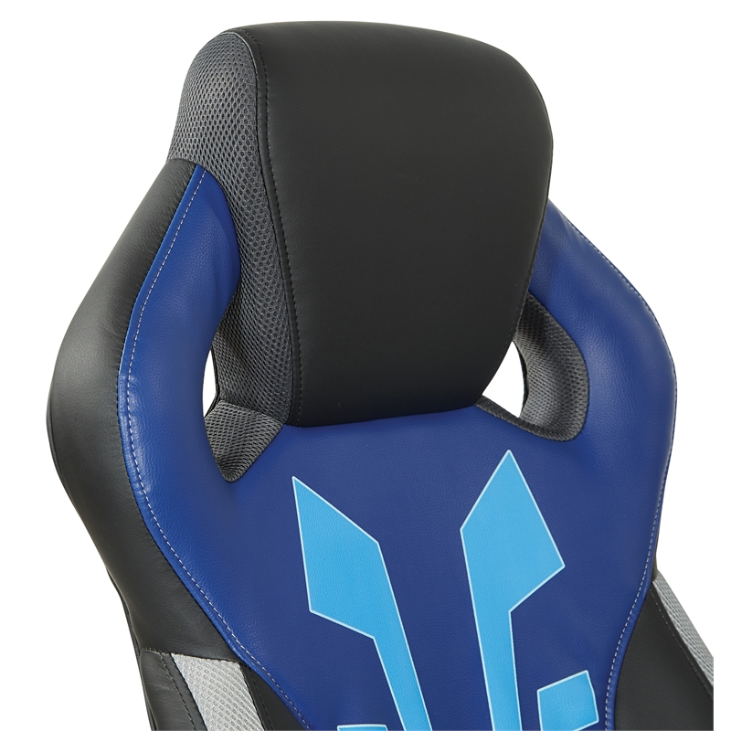 Ice Knight Gaming Chair in Blue Faux Leather