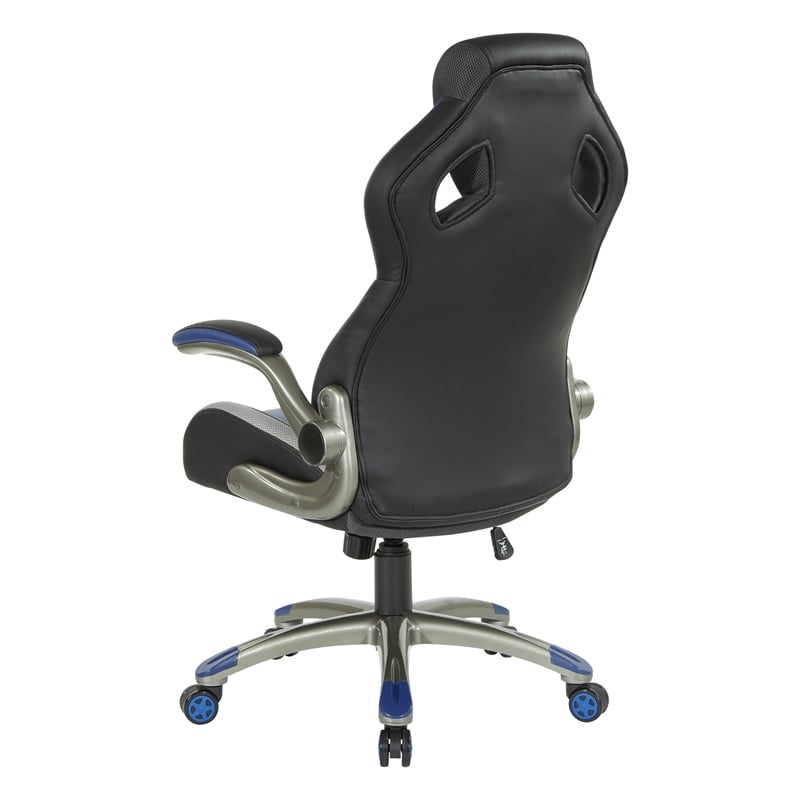Ice Knight Gaming Chair in Blue Faux Leather