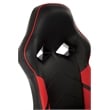 Vapor Gaming Chair in Black Faux Leather with Red Accents