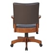 Deluxe Wood Bankers Chair in Espresso Faux Leather