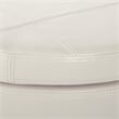 Alloway Storage Ottoman in Cream Faux Leather with Antique Bronze Nailheads