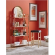 Alios Bookcase in White Gloss finish with Rose Gold Chrome Plated Base