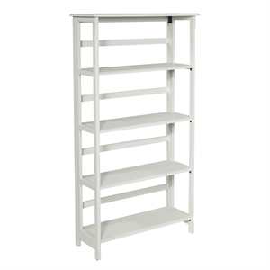 brookings 5 shelf bookcase finish with folding assembly