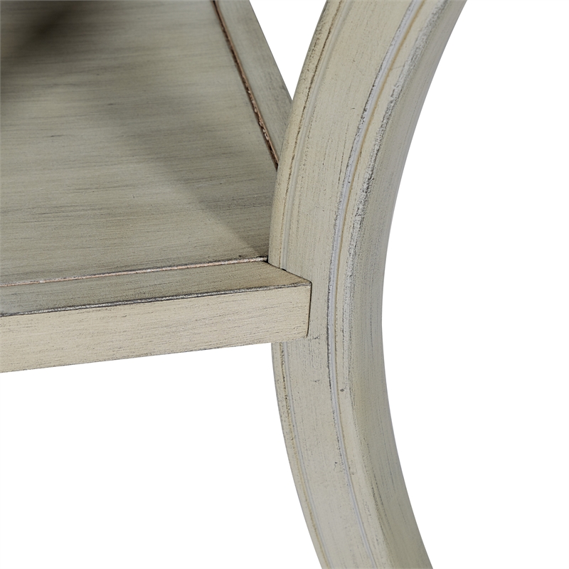 Vermont Accent Table in Antique Gray Stone Wood Finish