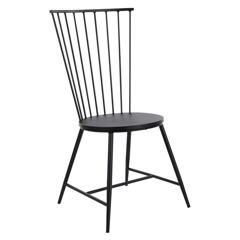 OSP Home Furnishings Bryce Metal Dining Chair with Black Finish