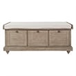 Dover Storage Bench in Antique Gray Fully Assembled