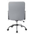 Faux Leather Chair in Charcoal with Chrome Base