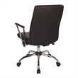 Faux Leather Chair in Black with Chrome Base