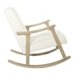 Gainsborough Rocker in Linen Cream Fabric with Brushed Finish Base