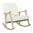 Gainsborough Rocker in Linen Cream Fabric with Brushed Finish Base
