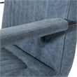 GT Chair in Navy Faux Leather with Black Sled Base