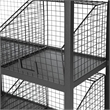 Hanover 4 Drawer Storage Console in Black Metal and Sumatra Finish