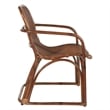 Hastings Chair with Brown Stained Rattan Frame and Sled Base Fully Assembled