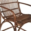 Hastings Chair with Brown Stained Rattan Frame and Sled Base Fully Assembled