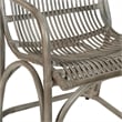 Hastings Chair with Gray Wash Rattan Frame and Sled Base Fully Assembled