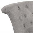 Hannah Tufted Office Chair in Fog Gray Fabric with Gray Wood Base