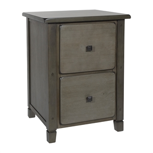osp home furnishings hillsboro wood file cabinet in gray wash k/d