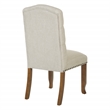 OSP Home Furnishings Jessica Tufted Dining Chair in Linen Cream Fabric
